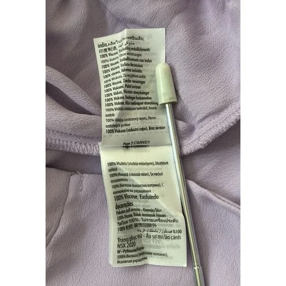 NWT COTTON ON Milkmaid Coquette Boho Top Blouse Festival Tie Back - Size S Lilac - Picture 5 of 8